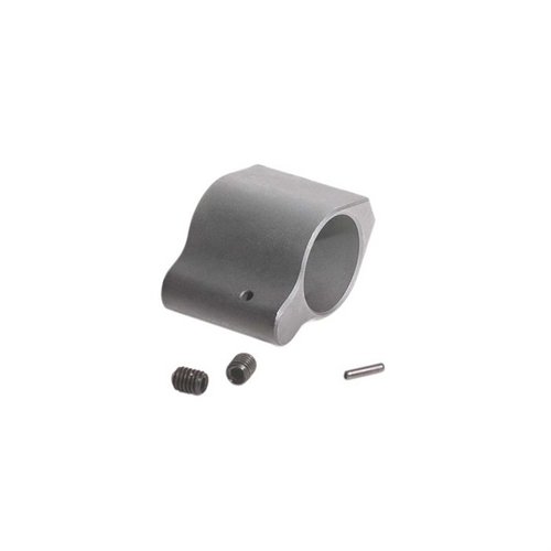 Luth-AR AR-15 Low Profile Gas Block i stål, .750 diameter, erbjuder pålitlig prestanda och passar standard AR-15 gevär för optimal funktion och hållbarhet.