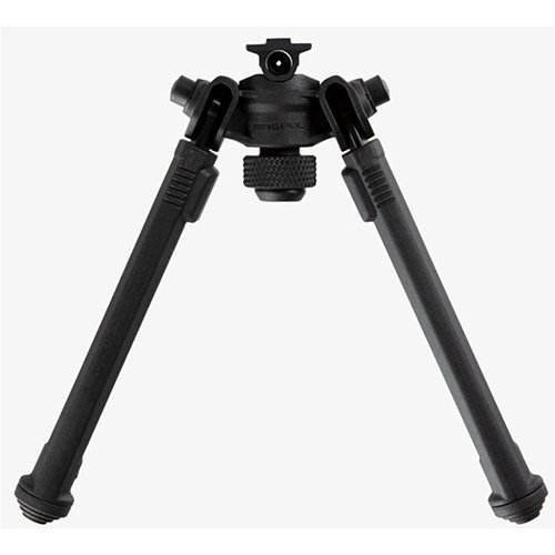 Magpul A.R.M.S.® 17S bipod erbjuder lättviktig hållbarhet, snabb justering, 50° tilt och 40° pan, samt ett kompakt design för enkel lagring.
