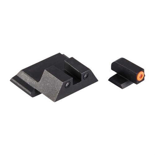 Night Fision Perfect Dot tritium-natt siktar ger 30% ljusare framsiktar, robust stål, och optimal synlighet dag och natt för din S&W pistol.