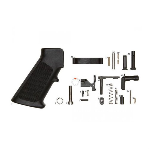 Geissele AR-15 Mil-Spec Lower Parts Kit erbjuder alla nödvändiga komponenter för din AR-lower, utom avtryckaren, för en skräddarsydd byggupplevelse.