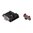 L.P.A. SIGHTS FULLY ADJUSTABLE SIGHT SET, BLACK R/FIBER OPTIC FRONT