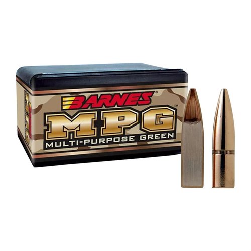 Barnes Multi-Purpose Green 22 kaliber kulor erbjuder hög frangibilitet, exakt prestanda och är blyfria, perfekta för tävling, plinking och hemförsvar.