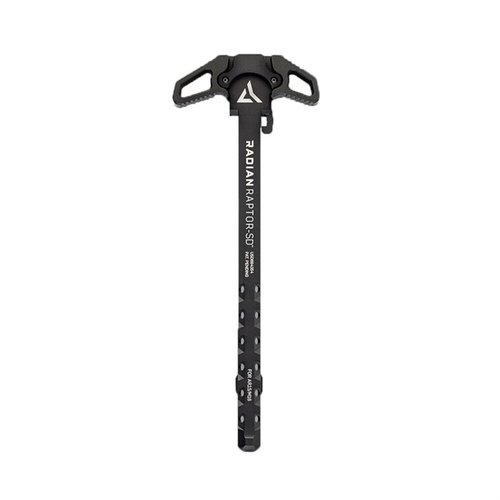 AR-308 RAPTOR-SD ambidextrous charging handle minskar gasblowback från dämpare och möjliggör snabb laddning med en hand, tillverkad av 7075-T6 aluminium.