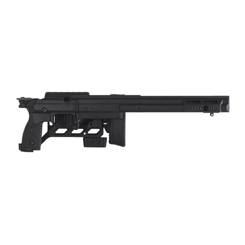 KRG Whiskey-3 Chassis erbjuder hållbarhet, ergonomi och verktygsfria justeringar, perfekt för Tikka T3/T3x med AICS-magasiner och många tillbehör.