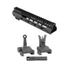 Midwest Industries AR-15 Slim Line Handguard erbjuder M-LOK fästen och Picatinny rail, kombinerat med Flip-Up Combat Sights för ökad precision och användarvänlighet.