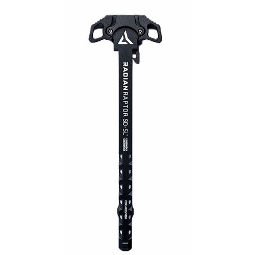 Radian Weapons AR-15 Raptor-SD-SL laddhandtag har en ventilerad axel som minimerar gasblowback och ett lågt profilhandtag för snabb och smidig laddning.