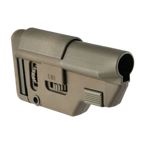 B5 Systems Precision Stock erbjuder verktygslös justering av längd och kindhöjd, är kompatibel med Law Tactical Folding Stock Adapter och har M-LOK fästen.