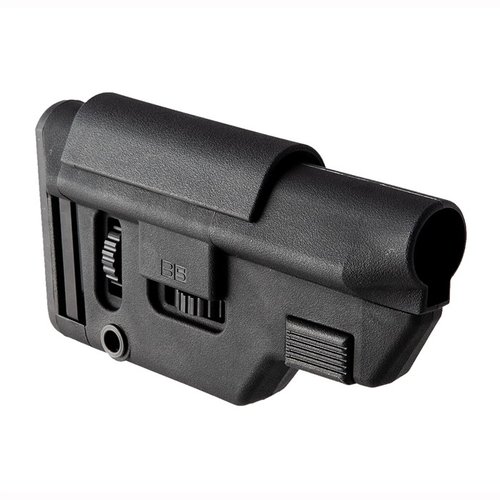 B5 Systems Collapsible Precision Stock erbjuder justerbarhet för enkel transport, ambidextrous sling-swivel, och M-LOK fästen för ökad funktionalitet.