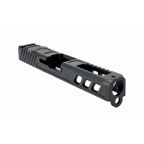 Marksman V4 Slide för Gen 3 G21 i 416 rostfritt stål, med DLC PVD-behandling, förbättrade serrationer och plats för Trijicon RMR eller Holosun 507.