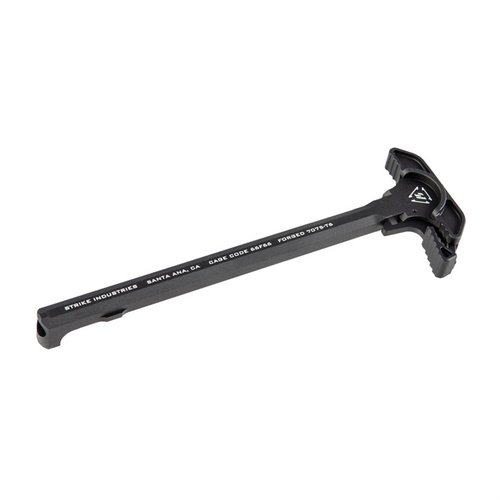 ARCH-EL Charging Handle från Strike Industries erbjuder en hållbar och ergonomisk design med en större aluminiumlatch för smidig användning i tuffa förhållanden.