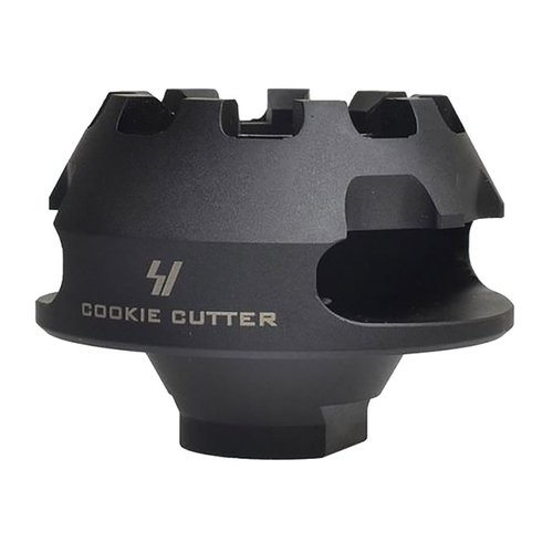 AR COOKIE CUTTER COMP minskar rekyl och muzzle rise för SBRs och AR-Pistoler, med stor yta för effektiv dämpning och som även fungerar som glasbrytare!