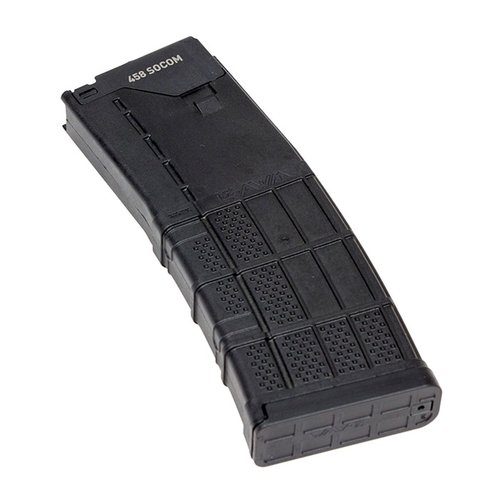 .458 SOCOM-magasin designat för optimal prestanda, rymmer 10 skott och är baserat på Lancer L5, vilket ger pålitlig funktion i AR-15.