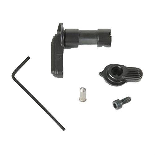 Geissele Posi-Lock Ambidextrous Safety ger ett tydligt klick vid låsning, är lättåtkomlig med båda händerna och tillverkad av hållbart 400 Series rostfritt stål.