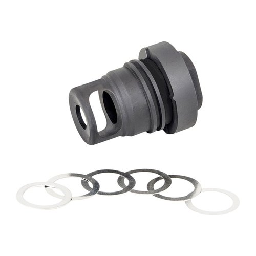 YHM Mini QD Muzzle Brake är en kompakt och lättanvänd ljuddämpare, perfekt för tävlingar och kompatibel med YHM:s snabblåsningssystem.