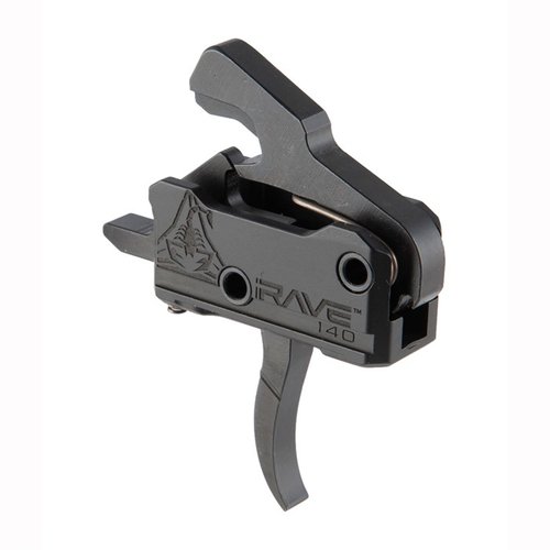 RISE RA-140 RAVE trigger erbjuder extrem pålitlighet, enkel installation, 3,5 lbs avtrycksvikt och är kompatibel med AR-plattformar för optimal prestanda.
