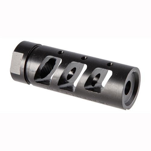RA-701 22 Caliber Compensator minskar rekyl och lyft, vilket hjälper dig att hålla målet för snabba uppföljningsskott. Tillverkad av 416 rostfritt stål.