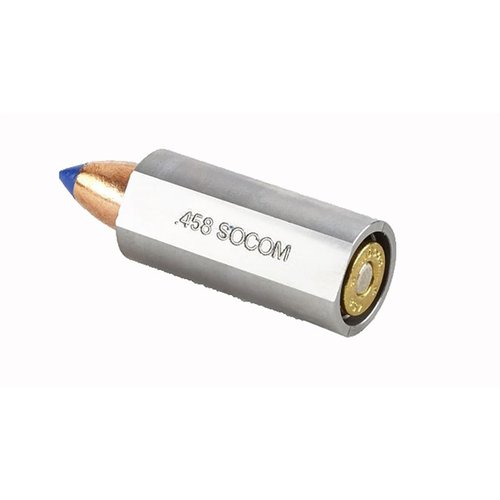 .458 SOCOM Cartridge Gauge från Wilson Combat är en enstycks gauge som kontrollerar övergripande längd, huvudrum och förhindrar överskärning.