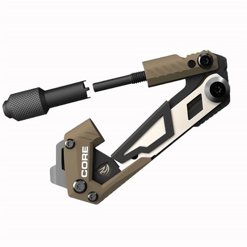 GUN TOOL CORE AR15 är en kompakt och mångsidig verktyg för AR15, perfekt för att ta bort kol, rensa fastlåsta delar och justera sikten enkelt.
