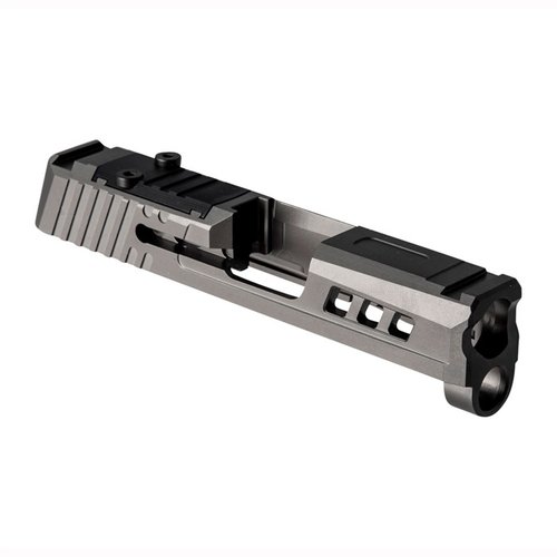 True Precisions Axiom Sig P365 slide är tillverkad i USA av 17-4ph rostfritt stål, designad för Shield RMSc och har en unik look med Grey PVD finish.