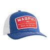 Upptäck Magpuls GO BANG truckerhatt med klassisk mid-crown design, mesh bak för andningsförmåga och justerbar snap back, perfekt för komfort och stil.
