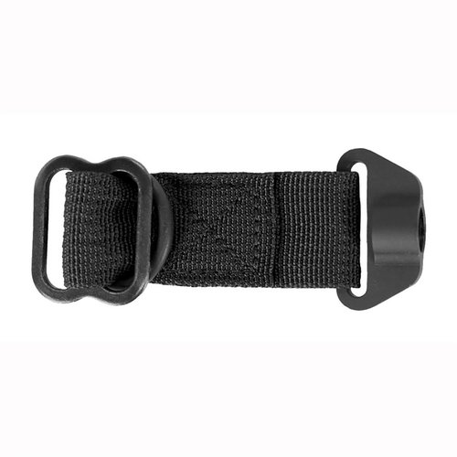 Sling Tail Buttstock Push Button Base Adapter gör det enkelt att använda push button slingor på karbinstockar utan integrerade fästen, med en säker stålkapper.