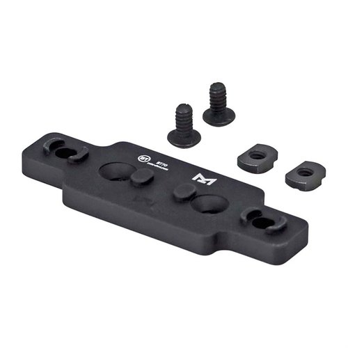 M-LOK-adaptern för ATLAS® bipoder möjliggör enkel montering på M-LOK-system, tillverkad av 6061-T6 aluminium och inkluderar nödvändiga fästelement.