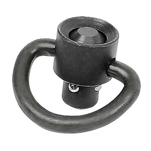 D-Ring Heavy Duty Flush Swivel från Midwest Industries är tillverkad i stål, har en fördjupad knapp för säkerhet och är perfekt för 1 1/4" slings.