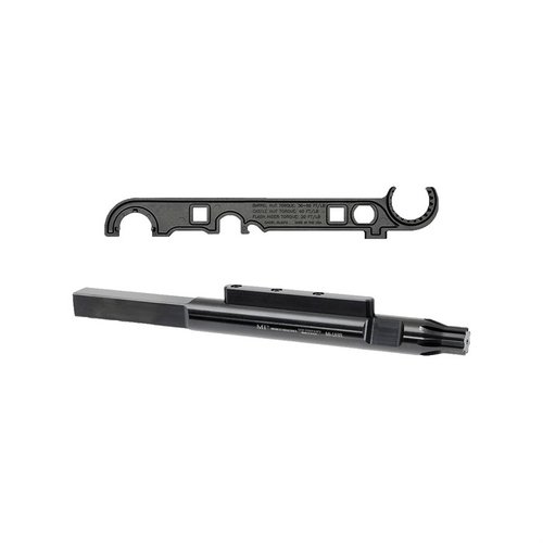 Midwest Industries AR Armorer's Wrench är en mångsidig verktyg för AR-15, med funktioner som barrel nut driver, A2 muzzle device wrench och en robust konstruktion.