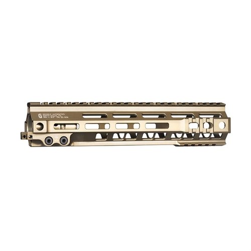 Geissele MK4 M-LOK™ är en ultralätt och modulär rail med integrerade M1913 picatinny-sektioner, optimal värmeavledning och mångsidiga M-LOK fästen.
