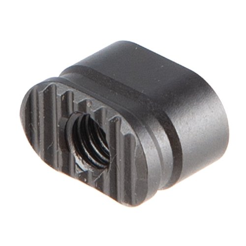 AR-15 Enhanced Magazine Release Button har en ergonomisk, kurvad yta med horisontella serrationer för bättre grepp och precision. Tillverkad av QPQ-belagt 4140 stål.