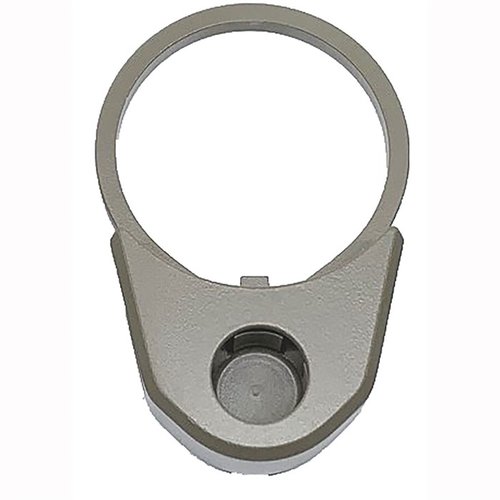 AR-15 endplatta med 3 QD sling swivel sockets i stål, designad för funktion, med sid- och bakåtriktade fästen, tillgänglig i DLC Black eller FDE Cerakote.