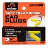 Walkers Corded Foam Earplugs ger 32 dB ljuddämpning och är kopplade för att inte försvinna, perfekt för skytte och kommunikation på skjutbanan.