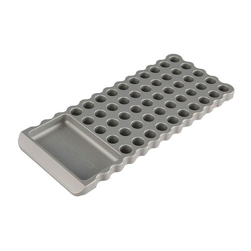 Area 419 Billet Loading Block är anodiserad för ökad hållbarhet, rymmer 50 patroner, har gummifötter för stabilitet och djupa hål för säkerhet.
