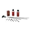 PISTOL CLEANING KIT med aluminiumrör innehåller allt du behöver för att hålla din pistol i toppskick, inklusive borstar, moppar och rengöringsmedel.