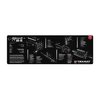 TekMat Ultra 44 Long Gun Cleaning Mat är vattentät, reptålig och inkluderar en schematisk översikt över din bössa för enkel rengöring och underhåll.
