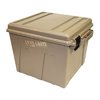 MTM Ammo Crate är en robust och vattentät låda för ammunition, med flera fack, stapelbar design och starka handtag för enkel transport av upp till 100 lbs.