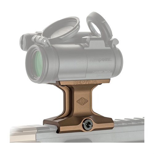 Aimpoint Micro DOT Mount™ från Reptilia är en lätt och lågprofil monteringslösning i 7075-T6 aluminium, kompatibel med flera rödpunktsoptik.