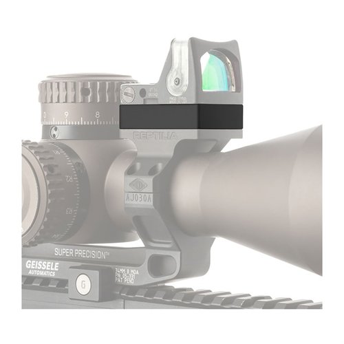 Reptilia ROF Riser för Trijicon RMR/SRO ger extra höjd för att rymma höga turrets och större objektiv, med alternativ för 2.5mm eller 10mm avstånd.