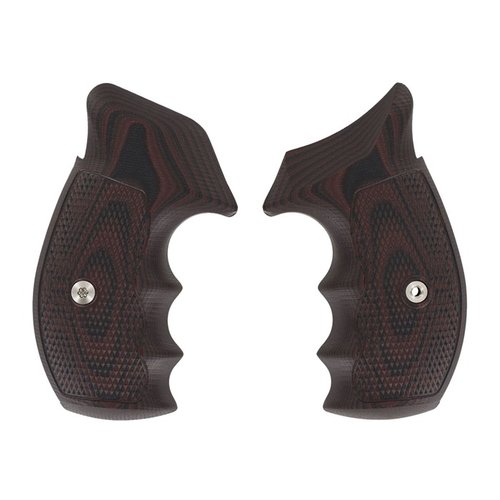 S&W K/L FRAME TAC DIAMOND GRIPS ger en aggressiv och mycket greppvänlig yta i G10, perfekt för bärande, taktiska användningar och tävlingar.