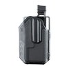 Blackhawk Omnivore är en super-mångsidig holster som passar över 150 olika semi-automatiska pistoler med rail, har aktiv retention och snabb tumrelease.