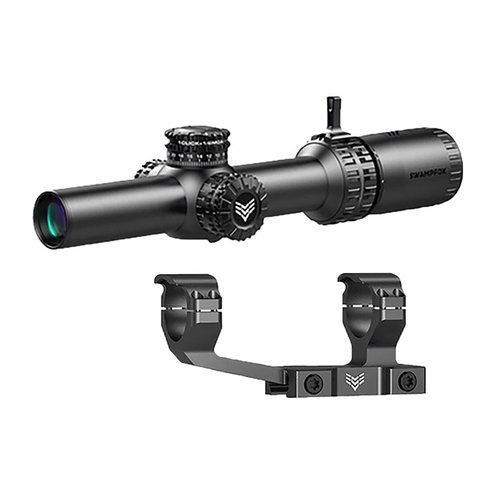 Swampfox Arrowhead LPVO 1-10X24 erbjuder låsbara turrets, en ljus siktbild och utmärkt upplösning, perfekt för självförsvar och tjänsteanvändning.