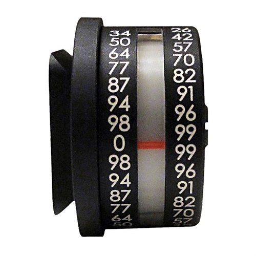 COSINE INDICATOR förbättrar noggrannheten vid skytte upp eller ner för backar. Den visar avvikelsen i nivå och är vattentät i 35 minuter.