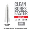 Bore-Max Speed Jag Patches ger effektiv och snabb rengöring av pipan med överlägsen absorptionsförmåga och en texturerad yta för att fånga smuts.