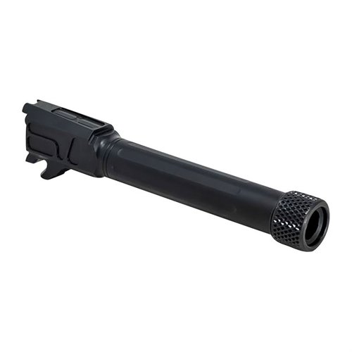 Faxon Match 9mm Luger barrel för SIG P365 XL erbjuder överlägsen precision, hållbarhet och passar utan gunsmithing, med konventionell lands och spår.