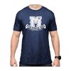 UNIVERSITY ATHLETIC T-SHIRT i Navy Heather är både bekväm och hållbar med en mix av 52% Combed ring-spun cotton och 48% Polyester, perfekt för skytte.