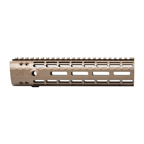Aeros Enhanced M-LOK Handguard för AR-15 erbjuder en lättviktsdesign med fri flytande konstruktion, anti-rotation och snabbkoppling för ökad modularitet.