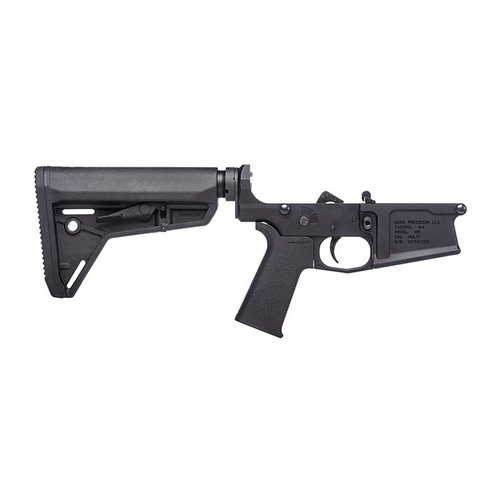 M5 Complete Lower Receiver är den perfekta basen för din AR .308 byggen, med MOE SL® Grip, MOE SL® Carbine Stock och avancerade funktioner för bästa prestanda.