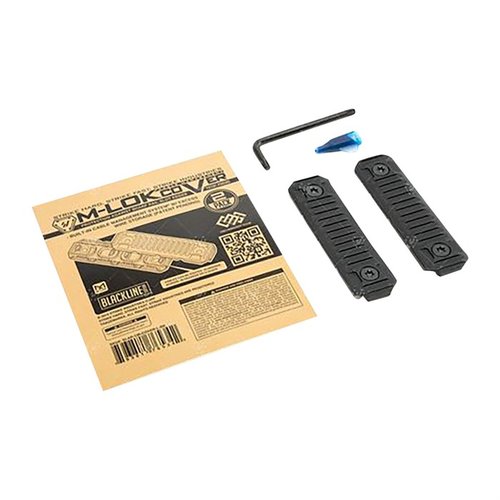Strike Industries M-LOK Cable Management Covers erbjuder en ergonomisk och lågprofil design för att organisera kablar, minska värmeöverföring och ge ett bra grepp.