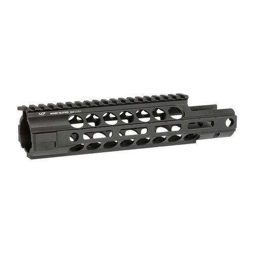 SIG 516 Extended Free Float M-LOK Handguard erbjuder en lättviktig och robust konstruktion med en monolitisk toppskena och fem QD-fästen för enkel montering av tillbehör.