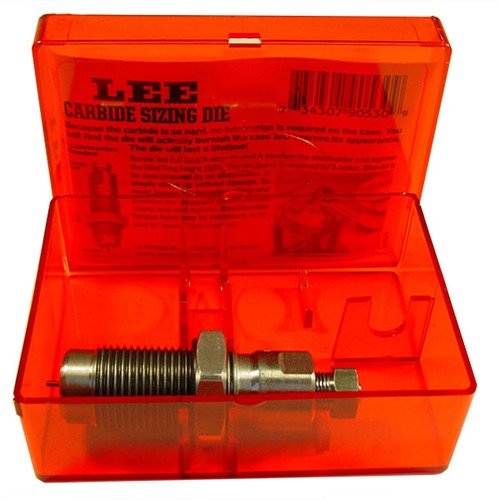 Lee Carbide Full Length Sizing Dies är perfekta för straight wall cartridges, kräver ingen smörjning och håller en livstid.